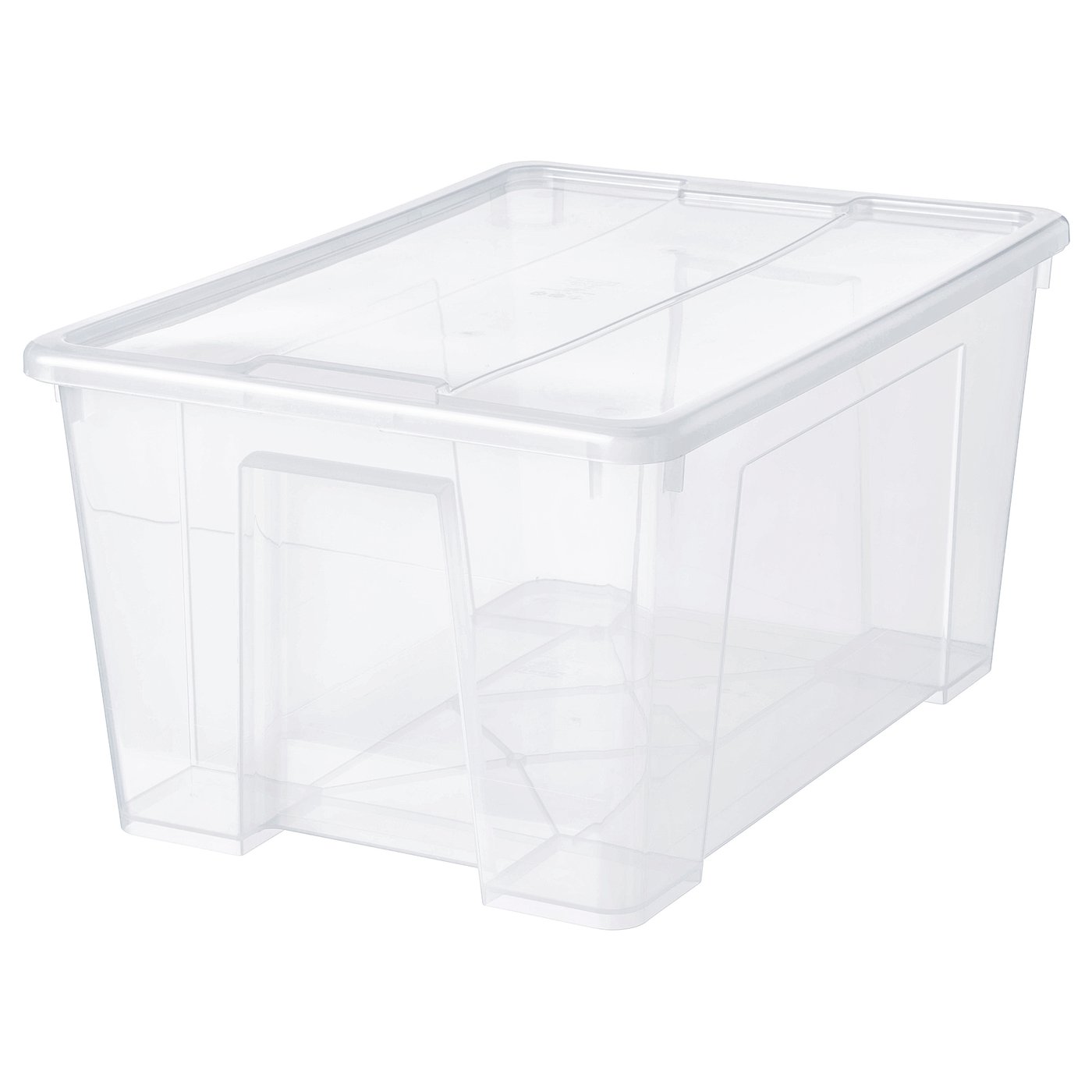 SAMLA box with lid, transparent, 57x39x28 cm/45 l  - IKEA UK